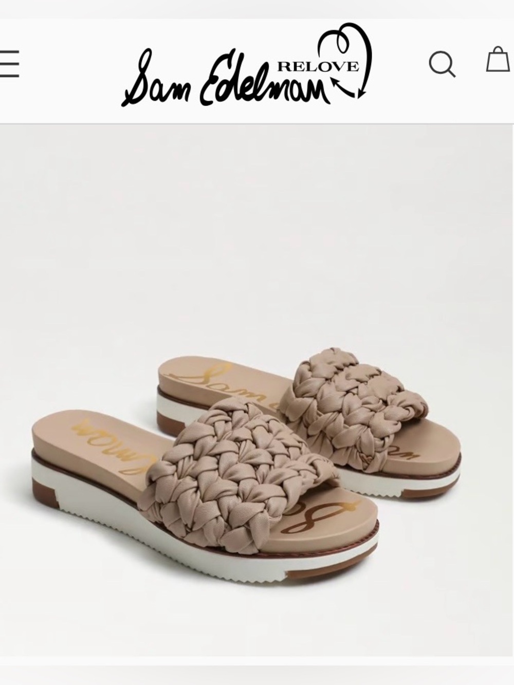 Women’s Sam Edelman Ainslie Braided Slide Sandal. Size 10.5